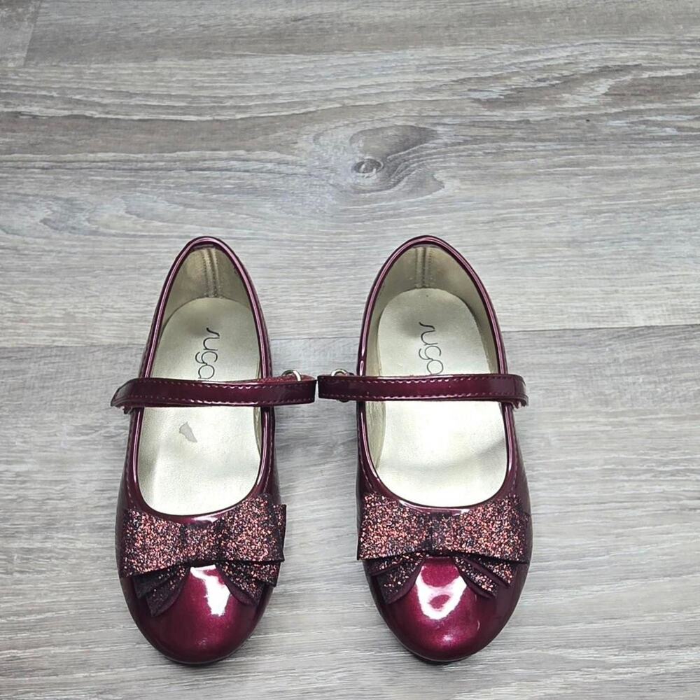 Sugar Kids Ballet Shoes Burgundy Size 10
